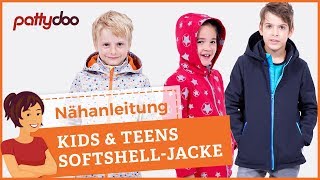 Softshelljacke für Kinder nähen  Anleitung Reißverschlusstaschen  TunnelzugSaum [upl. by Kennedy]