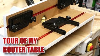 Router table tour  using a Triton TRA001  TRB001 router [upl. by Llenol850]