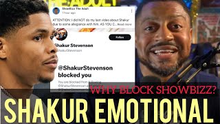 Shakur Stevenson Emotionally Blocks Showbizz The Adult quotShakur Cant Handle Genuine Criticismquot [upl. by Dicky]