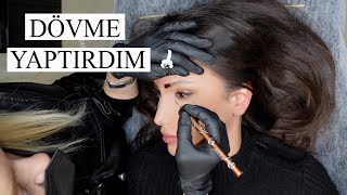 KAŞ DÖVMESİ Yaptırdım  Microblading [upl. by Aivatnohs]