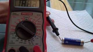 Test AA Battery with Multimeter [upl. by Attennaj]