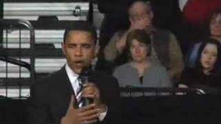 Obama Thrills Minneapolis Basketball Arena Crowd [upl. by Annauqahs]