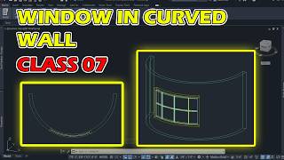 Window in Curve Wall in Autocad Architecture 2025  Class 07  In Urdu and Hindi  Arch Life [upl. by Inalak]