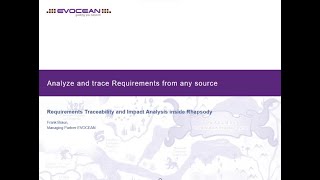 IBMRhapsody Analyze and Trace Requirements in Rhapsody coming from ANY source [upl. by Ytirehc462]