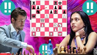 Magnus Carlsen vs Divya Deshmukh 4 [upl. by Heinrik]