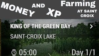 Fishing Planet SaintCroix Lake money and xp Farming [upl. by Sidnala]