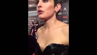 Verónica Echegui en la alfombra roja de los Goya 2016  Fotogramas [upl. by Odelet]