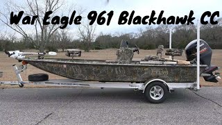 War Eagle Boats  Blackhawk 961 CC New Boat santeecooper fishing Yamaha [upl. by Ahsilad]