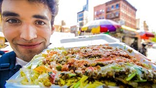 LIVING on STREET FOOD for 24 HOURS in NYC [upl. by Redvers]