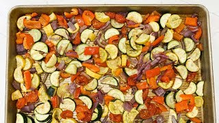 Easy Roasted Summer Vegetables  Perfect Every Time [upl. by Attecnoc]