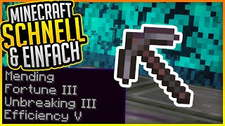 Beste Spitzhacke Verzaubern Tutorial ✨ Minecraft Schnell und Einfach 42 ✨ ErikOnHisPeriod [upl. by Ralyt575]