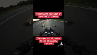 Fighting with the clutch and shifter on the cfmoto 300ss motorcycle cfmoto beginnerbike newrider [upl. by Rolyks]