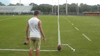 Football Kickers OvertheGoal Post Drill  Kickers SKILL Drill 2 [upl. by Northrop471]