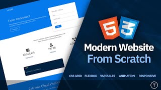 Build a Responsive Website  HTML CSS Grid Flexbox amp More [upl. by Esinad8]