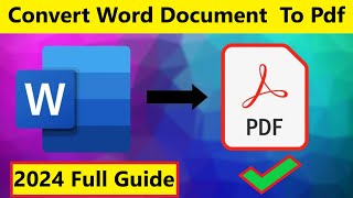 Convert Word Doc To Pdf  Convert Word To Pdf [upl. by Rosalee44]