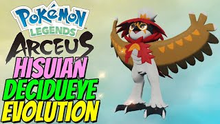 Evolving ROWLET to HISUIAN DECIDUEYE in Pokémon Legends ARCEUS [upl. by Platas]