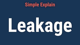 Leakage Definition in Economics and Examples [upl. by Intruoc]