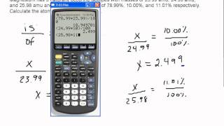 Calculating Atomic Mass from Natural Abundances [upl. by Egdirdle111]