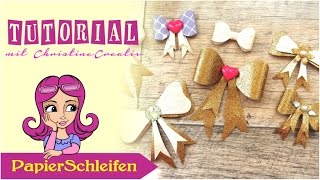 Mein 🎀PapierSchleifen🎀 TutorialPaperArtBastelanleitungEmbellishments [upl. by Sergent]