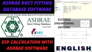 ESP WITH ASHRAE DUCT FITTING DATABASE II ASHRAE SOFTWARE II FITTING LOSS SOFTWARE II ENGLISH II [upl. by Zandt]