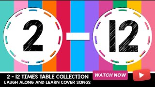 Times Tables Songs 212 for Kids  From The Covers Collection V1  Laugh Along and Learn [upl. by Osmo]