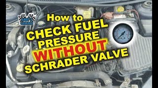 How to Check Fuel Pressure Without A Schrader Valve Andy’s Garage Episode  16 [upl. by Whipple]