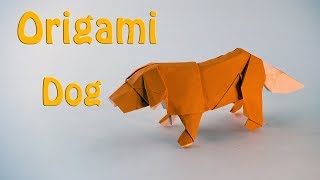 Origami Dog  How to Make a Paper Dog！ [upl. by Mackler67]