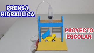 Cómo Hacer Una Prensa Hidráulica Casera  Proyecto Fácil Para La Escuela [upl. by Esyak]