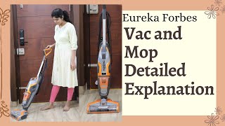 Vac and Mop Detailed Explanation  Eureka Forbes Euroclean  How to use  Make Your Floor Shine 🌟 [upl. by Ahsienom]