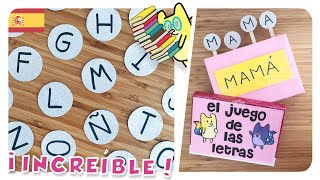 ✏️ ENSEÑA a LEER con el JUEGO de las LETRAS 🔤 Material MONTESSORI 🌈 Gato Rainbow amp Gata Moon [upl. by Neelak]