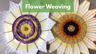 Paper Plate Flower Weaving  Arts amp Crafts for Kids [upl. by Dinny988]