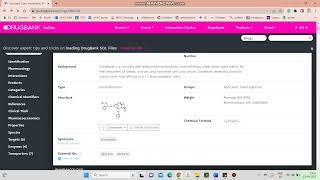 How to download PDB file form drugbank  Research World  2 mintues [upl. by Esemaj252]