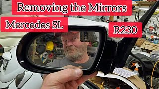 Mercedes SL Rear View Mirror Removal R230 2005 [upl. by Ferdinana529]