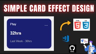 Day 43  Card Design  Using HTML amp CSS Free Source Code [upl. by Atiuqahs]