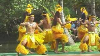 Polynesian Cultural Center Canoe Pageant Tahitian Dance [upl. by Yffub]