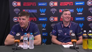 Mike Wells and Dejan Vasiljevic press conference vs New Zealand Breakers  Round 18 NBL25 [upl. by Noiwtna316]