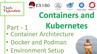 Container Architecture Docker and Podman Containers Kubernetes OpenShift Part1 RedHat EX180 [upl. by Ysnat]