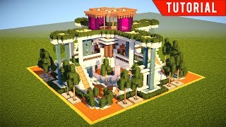 Minecraft How To Build A Large Modern House Tutorial  2017 [upl. by Cyrillus]