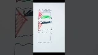 Wrong ❌ Palestine 🇵🇸 vs Right ✅ Palestine 🇵🇸 flag drawing shorts shortsfeed trending [upl. by Helaine]