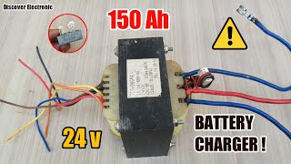 24 Volt Power Supply for 150Ah Battery Charger with UPS Transformer  35 amp battery charger [upl. by Hiltner220]