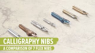 Calligraphy Flex Nib Comparison [upl. by Nairahcaz900]