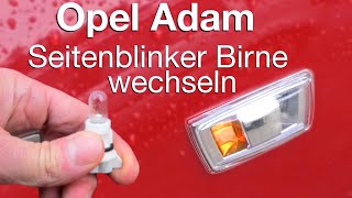 Opel Adam Seitenblinker Birne wechseln how to [upl. by Nima109]