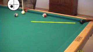 Massé Shot ball curve technique and aiming system for pool and billiards [upl. by Anayeek]