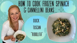 How to cook frozen vegetables  Easy Ribollita with spinach [upl. by Albright]