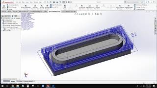 Solidworks CAM Tutorial Basic Pockets 2 [upl. by Xuerd]