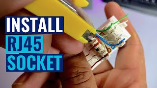 How to ConnectPunch RJ45 Wall Socket Hindi [upl. by Moe]