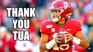 “Thank You Tua”  Alabama QB Tua Tagovailoa Career Highlights ᴴᴰ [upl. by Lleryt532]