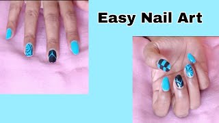 Easy nail art at home for beginners [upl. by Allistir]