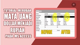 cara merubah dollar menjadi rupiah pada ms acces [upl. by Nawed]