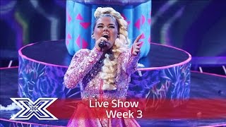 Saara Aalto belts out Bjork’s Oh So Quiet   Live Shows Week 3  The X Factor UK 2016 [upl. by Greg]